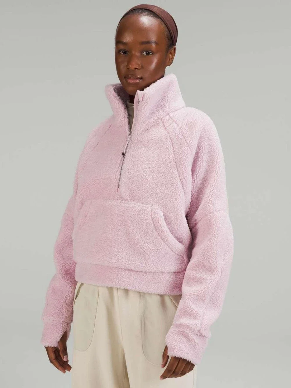 Lululemon Athletica Scuba Oversized Fleece Funnel Neck Jacket Size XL